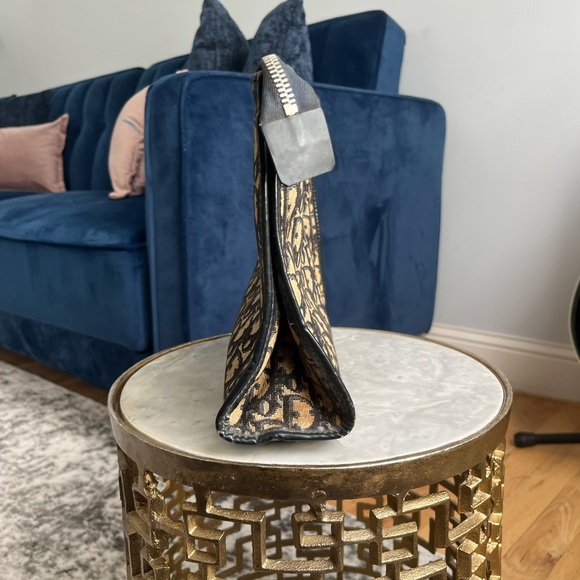 Christian Dior Vintage Navy Trotter Oblique Monogram Print Clutch Bag - Picture 5 of 16